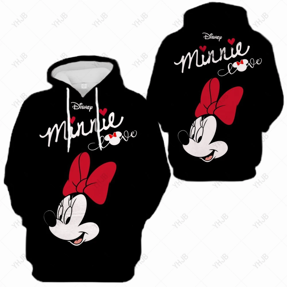 

2023 New Mickey Mouse 3D Printed Hoodie Pocket Sweatshirt Men's/Women's Hooded Autumn Coat Men's White Funny Hoodie