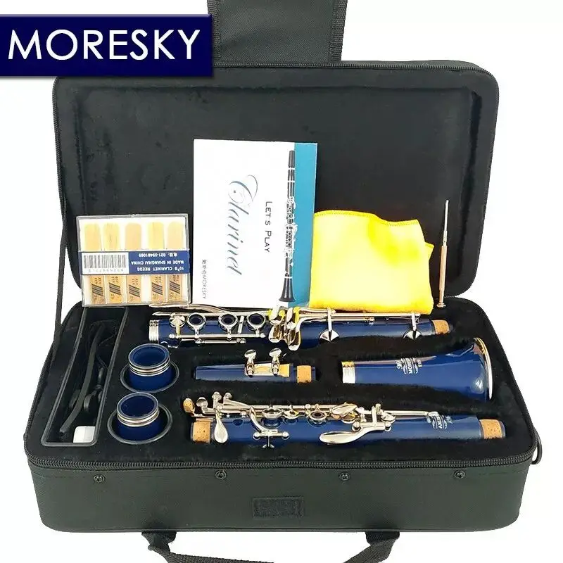 MORESKY Bb кларнет 17 клавиш Sib Klarnet темно-синий с фотографией E109