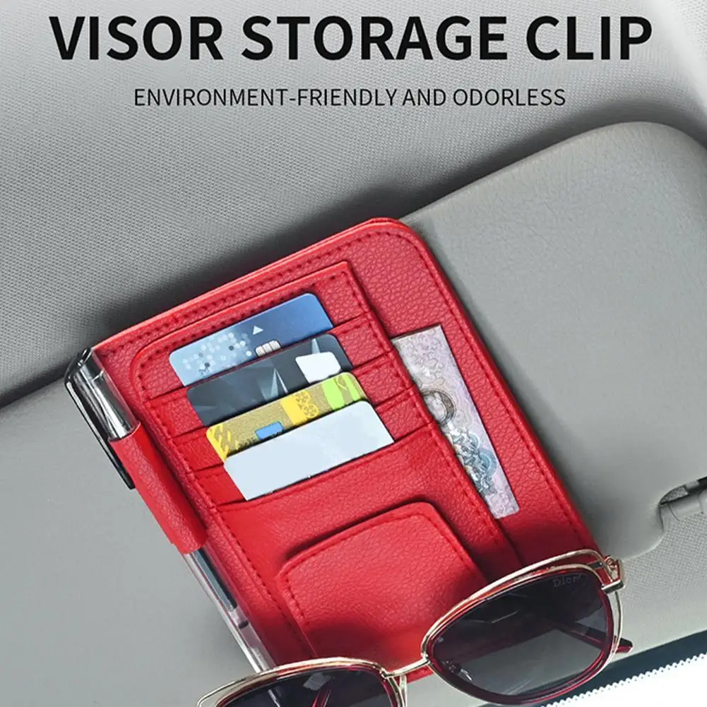

Car Sun Visor Organizer Multi-Pocket Auto Interior Accessories Pocket Organizer Car Document Storage Pouch Pen Holder