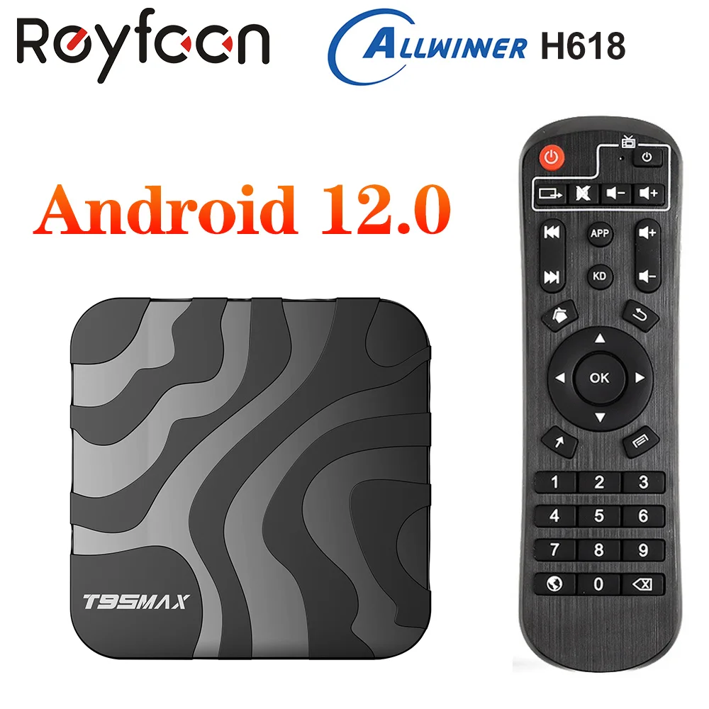 

T95MAX TV Box Android 12 4GB RAM 32GB ROM Allwinner H618 Support 6K 4K HDR Dual Wifi 1GB 8GB Media Player T95 Max 2GB 16GB 1G 8G