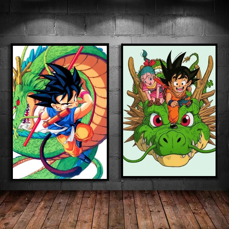 

Japanese Classic Anime Son Goku Gifts Modular Painting Aesthetic Poster Room Home Hanging Wall Stickers Picture