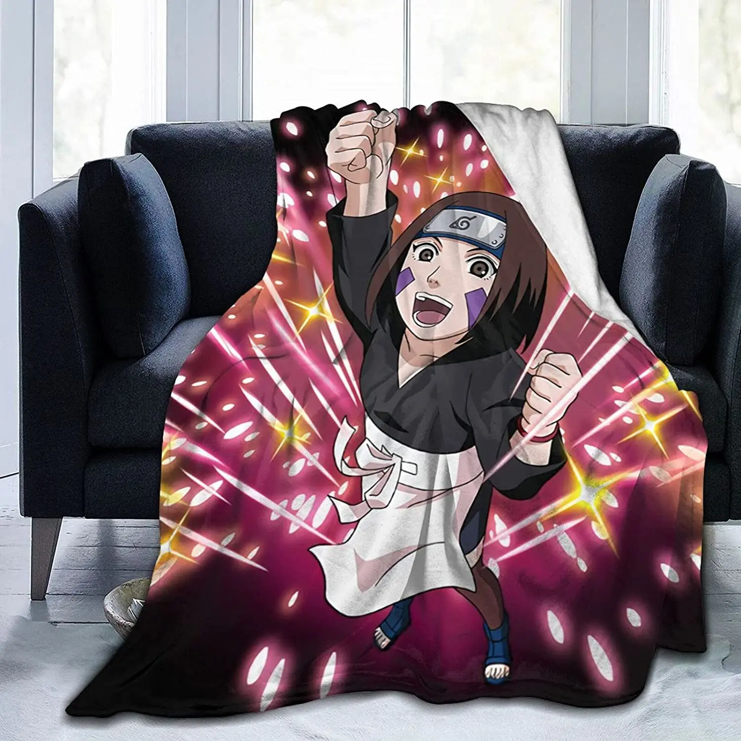 

Rin Nohara Fluffy Soft and Comfortable Blanket, Anime Warm Embrace of Sympathy