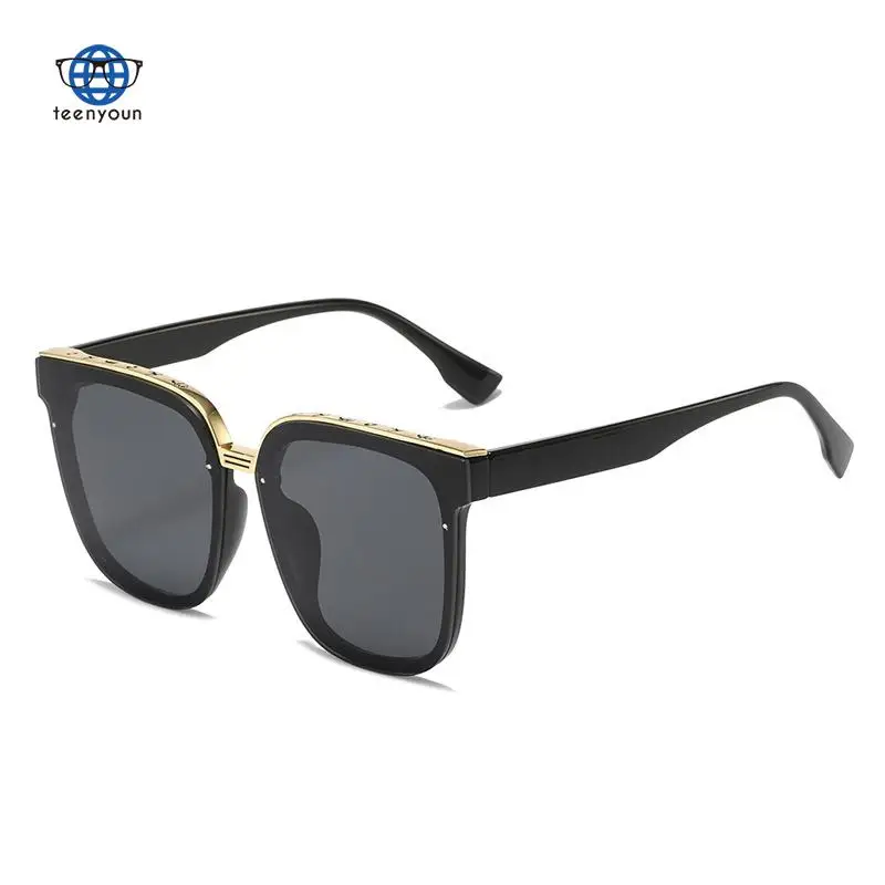 

Teenyoun Sunglasses Women's Summer Sun Protection 2022 New Square Black Tea Sun Glasses UV400 Same Style Glasses Trend