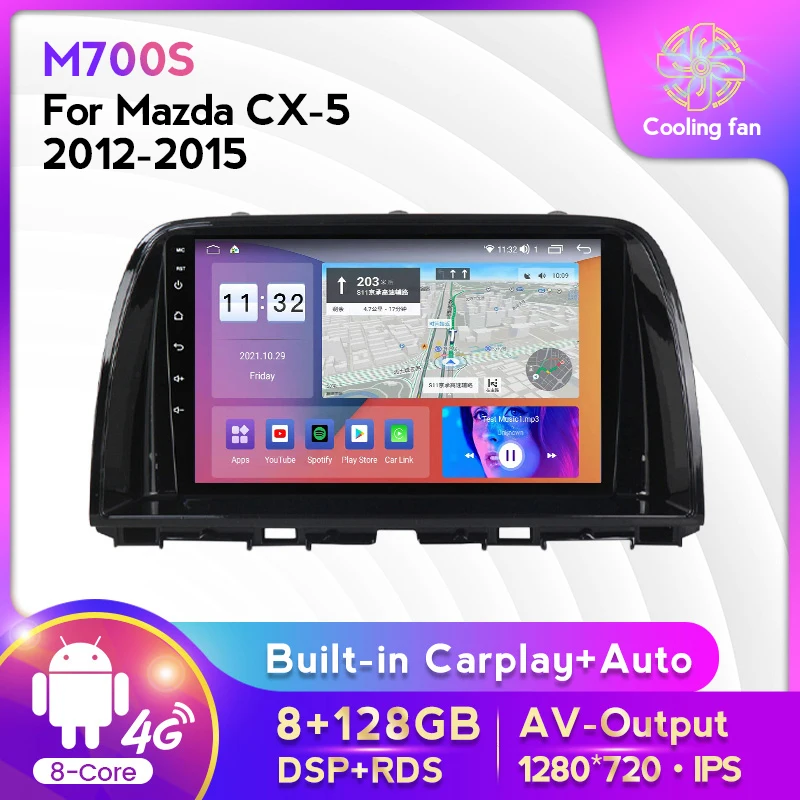 

9inch Android11 8+128G Car Radio Stereo For Mazda CX5 CX-5 CX 5 2012-2015 Multimedia Player GPS Navigation Carplay+Auto WIFI 4G