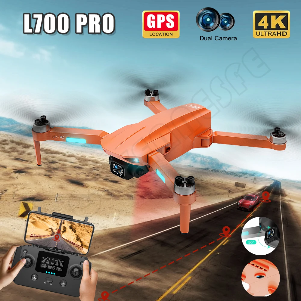 

2022 New L700 pro Drone 4K GPS Professional Dual HD Camera Brushless Motor Foldable Quadcopter RC Helicopter Toy VS L900 pro