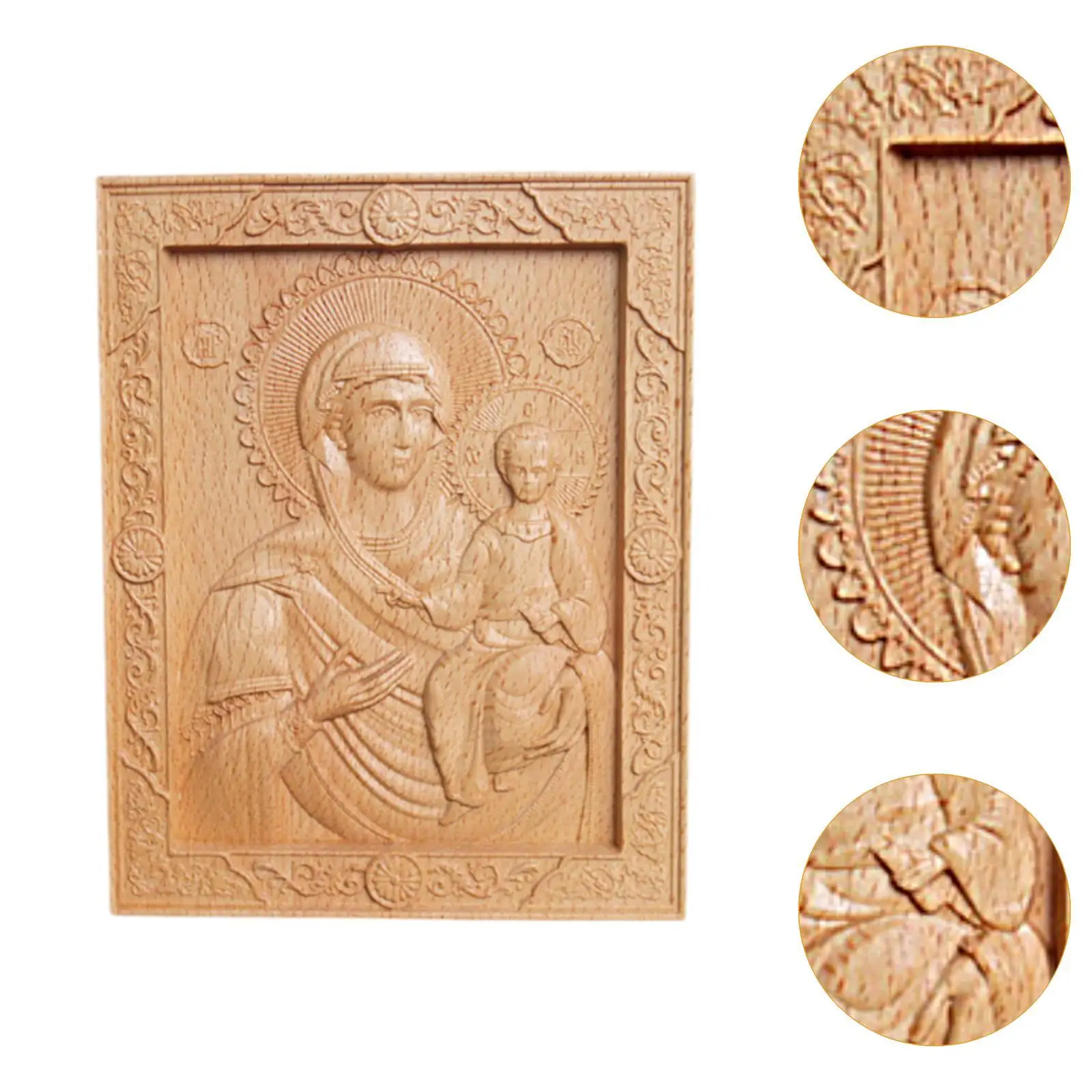 Деревянная резная Статуэтка Богородицы Иисуса фигурки коллекционный