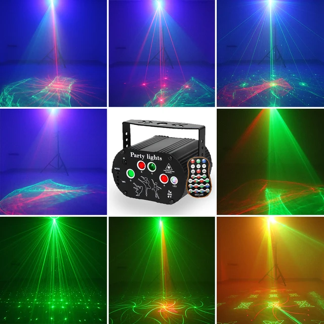 ALIEN RGB Mini DJ Disco Laser Light Projector USB Rechargeable LED UV Sound Strobe Stage Effect Wedding Xmas Holiday Party Lamp 5