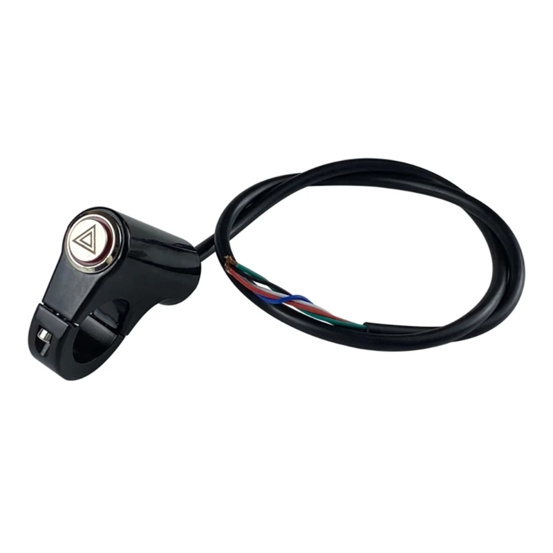 

7/8" Universal Motorcycle Switches Handlebar Mount Warning Light Switch Waterproof Flash Switch Button Flasher Emergency Lamp