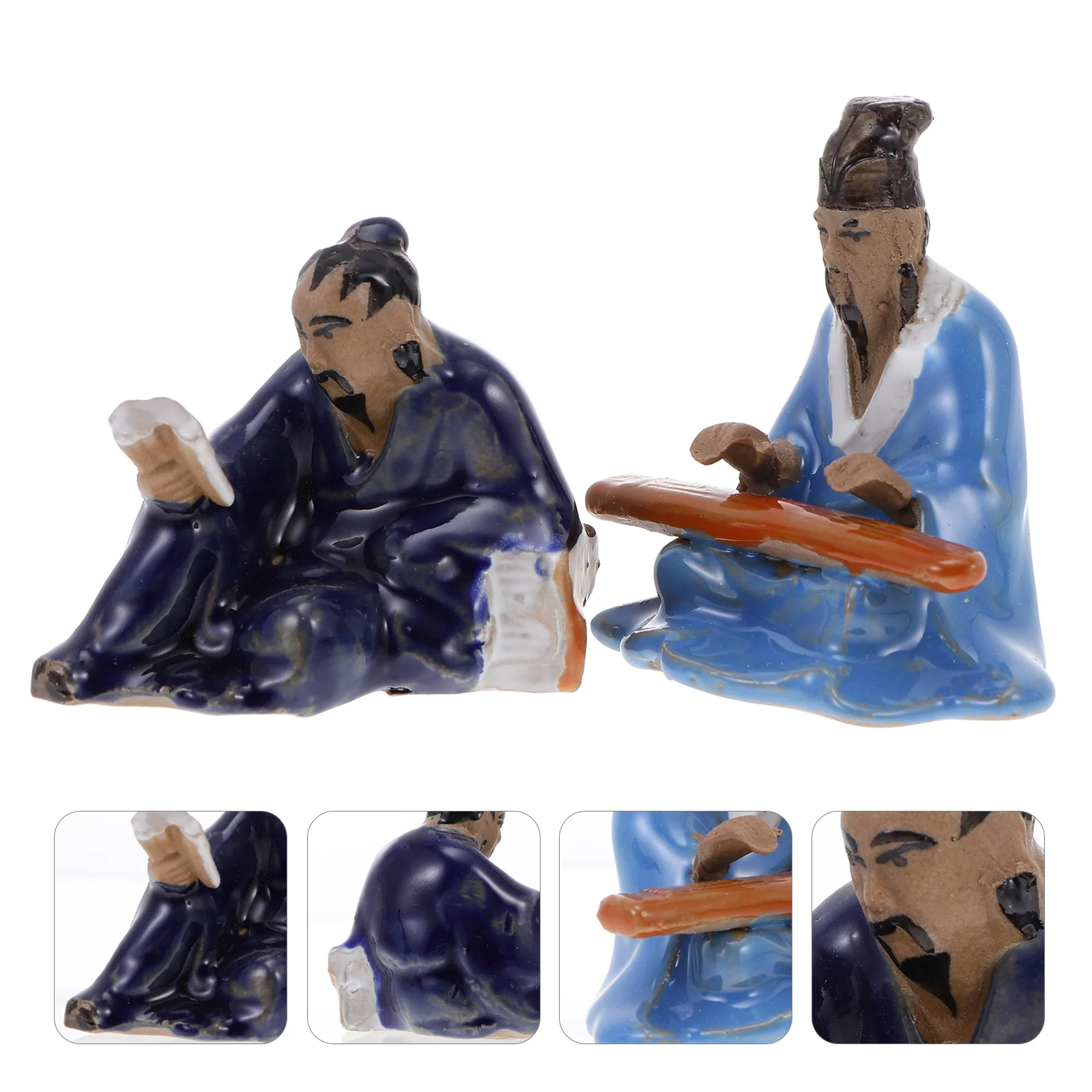 

Fisherman Garden Miniature Mini Decor Bonsai Sand Figurine Ornaments Ceramic Figurines House Statue Aquarium Figure Zen Pot