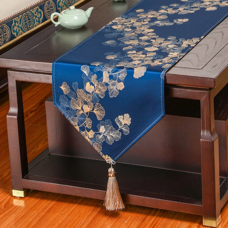 

Китайский минималистичный тканевый фон для создания атмосферы, новый современный стол с вышивкой, украшение для дома и свадьбы, Настольный флаг