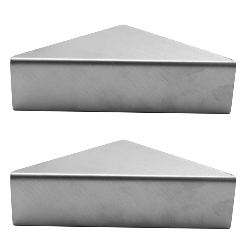 

2X Triangle Napkin Holder Stainless Steel Decorative Paper Cocktail Napkin Dispenser Organizer For Kitchen Countertops