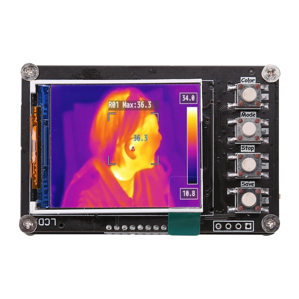 Infrared Thermal Imager AMG8833 Thermal Imaging Camera Temperature Sensors 1.6 Inch TFT Display Screen 10Hz Data Refresh Rate