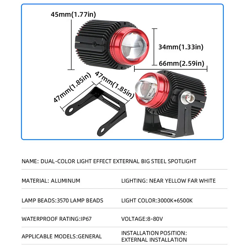 1/2 шт. светодиодные фары для мотоцикла