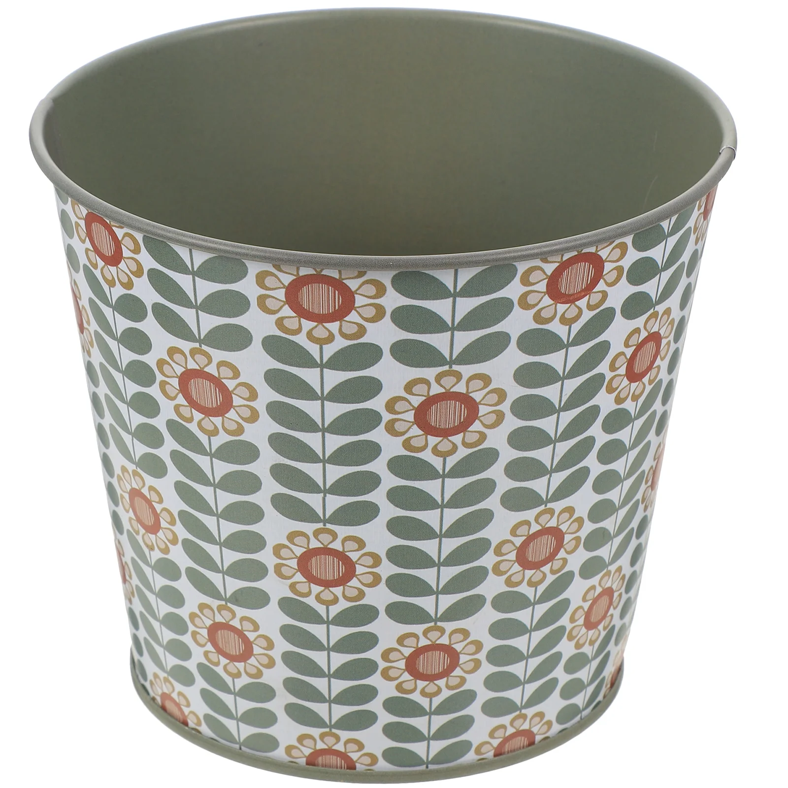 

Flower Bucket Metal Vase Pot Iron Planter Farmhouse Galvanized Desktopflowerpot Chic Snack Shabby Ice Jug Rustic French Candy