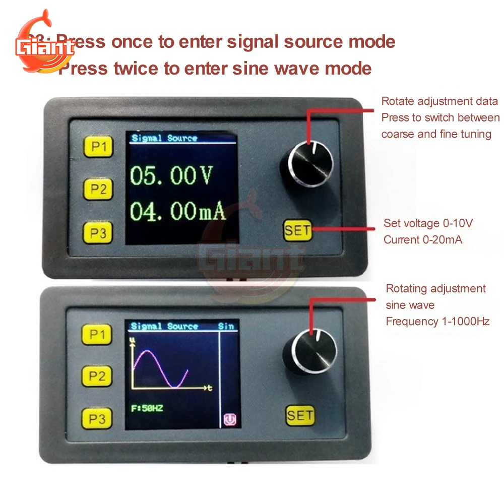 

DC 7-24V Signal Generator PWM Pulse Adjustable Module Motor Speed Controller Regulator 4-20mA 2-10V Function Signal Generator