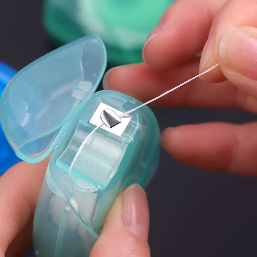 

50 м портативная зубная нить Уход за полостью рта зубная нить с коробкой практичные товары для гигиены здоровья уход за полостью рта