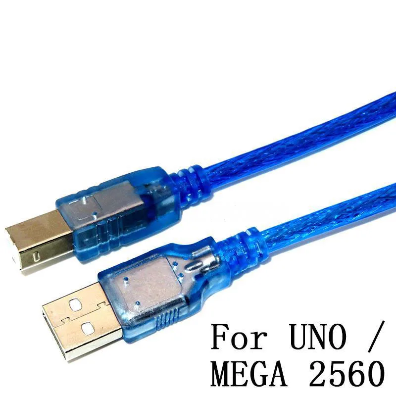 USB-кабель 30 см для Uno r3/Nano/MEGA 2560/Leonardo/Pro micro/DUE Blue высококачественный тип A USB/Mini USB/Micro