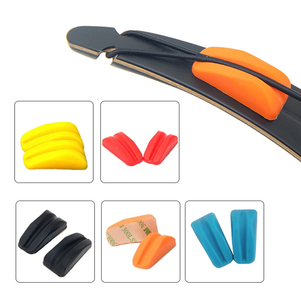 

2pcs 40mm Recurve Bow Soft Rubber Limb Vibration Dampener 6 Archery String Nock Set Shock Absorption Stabilizer Hunting Tools