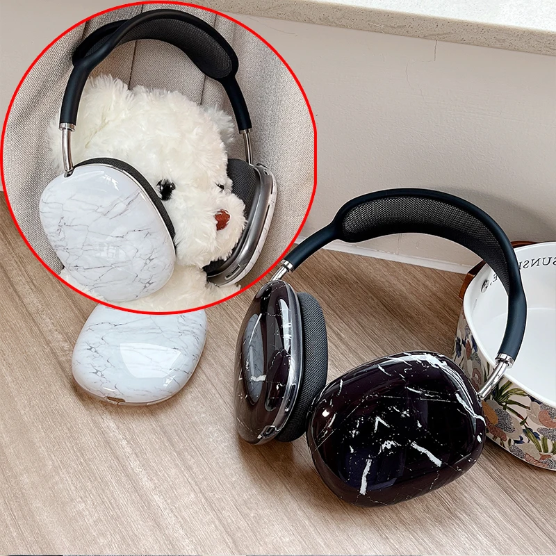 Фото Модный крутой чехол для Airpods Max, защитный мраморный декор для наушников Apple, чехол для Airpods Max, защита гарнитуры №1