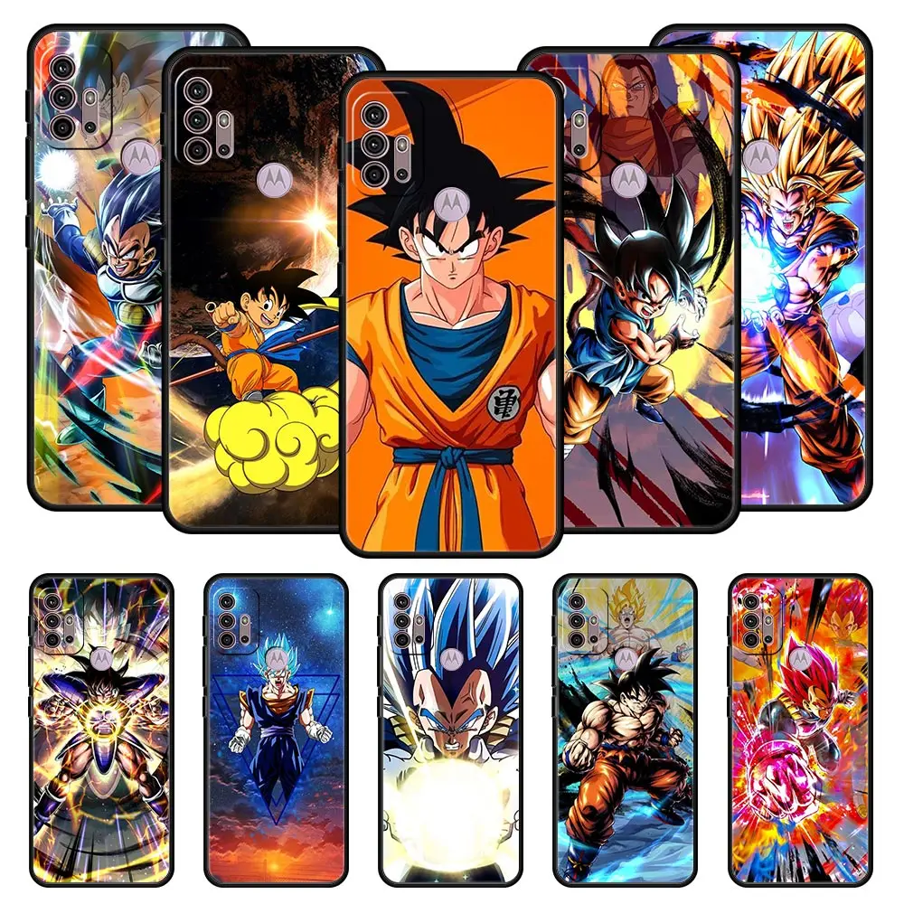 

Dragon Ball Anime Case For Motorola G30 G9 G8 Play G60 G20 Edge 20 G50 One Fusion Plus G9Power Black Soft Phone Covers