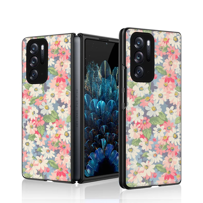 

Складной чехол для Oppo Find N, чехол для Find N 5G, флип-чехол, японский и корейский маленький цветочный складной чехол для экрана, найти N чехол