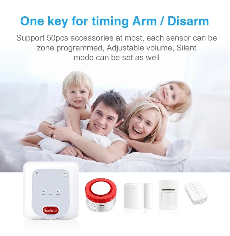 Wireless Digital Home A-l-a-r-m System And Infrared Sensors Smart Horn Siren Home Security Sound Wifi A-l-a-r-m System enlarge