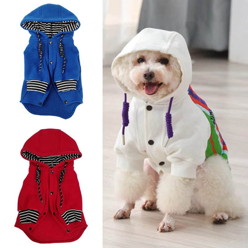 

New Arrivals Puppy Dog Coat Hoodie Warm Fleece Autumn Winter Pet Clothes for Small Dogs Cats Schnauzer Chihuahua Clothing Outfit