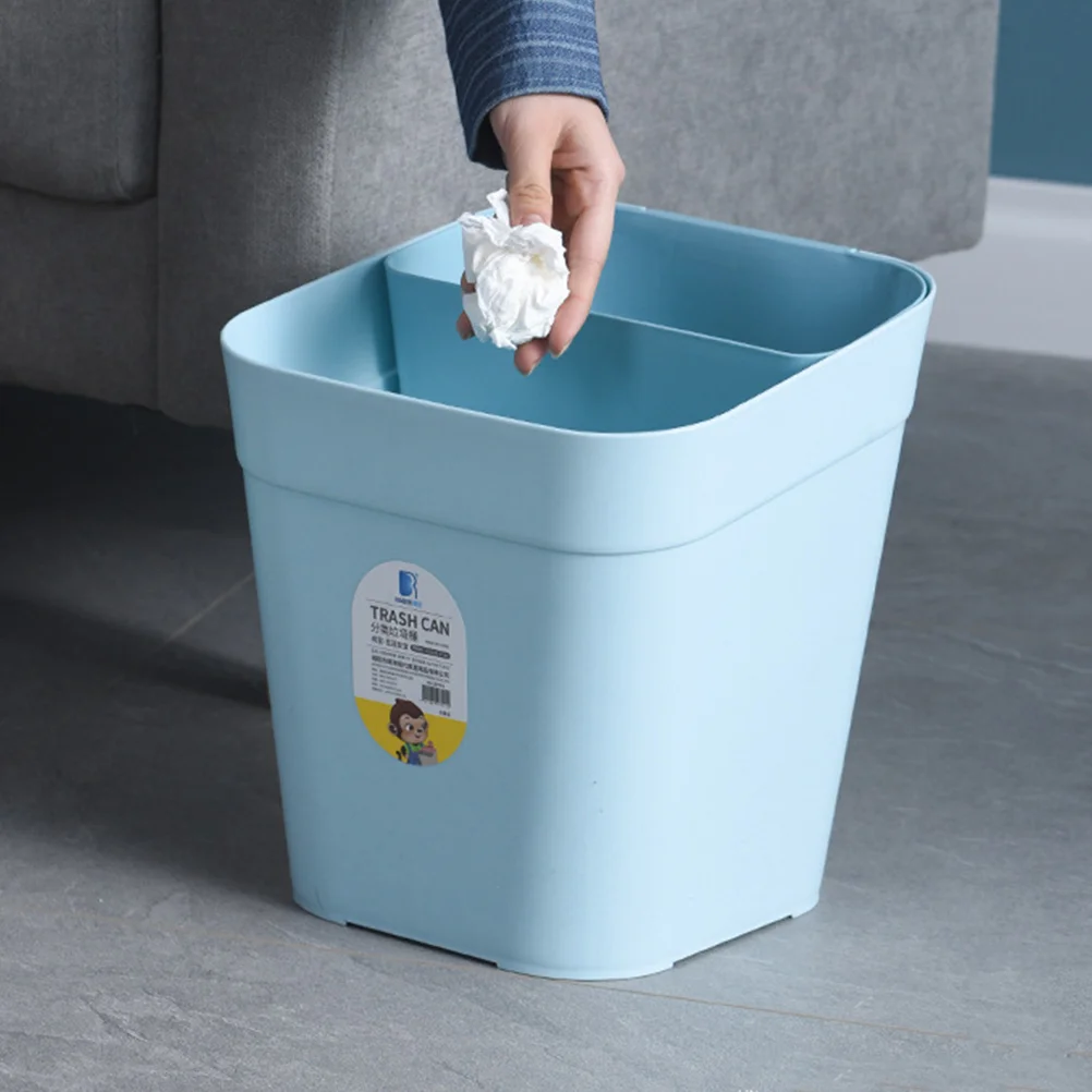 

Compartment Trash Can Hotel Waste Storage Bucket Table Top Garbage Desktop Bin Car Kitchen