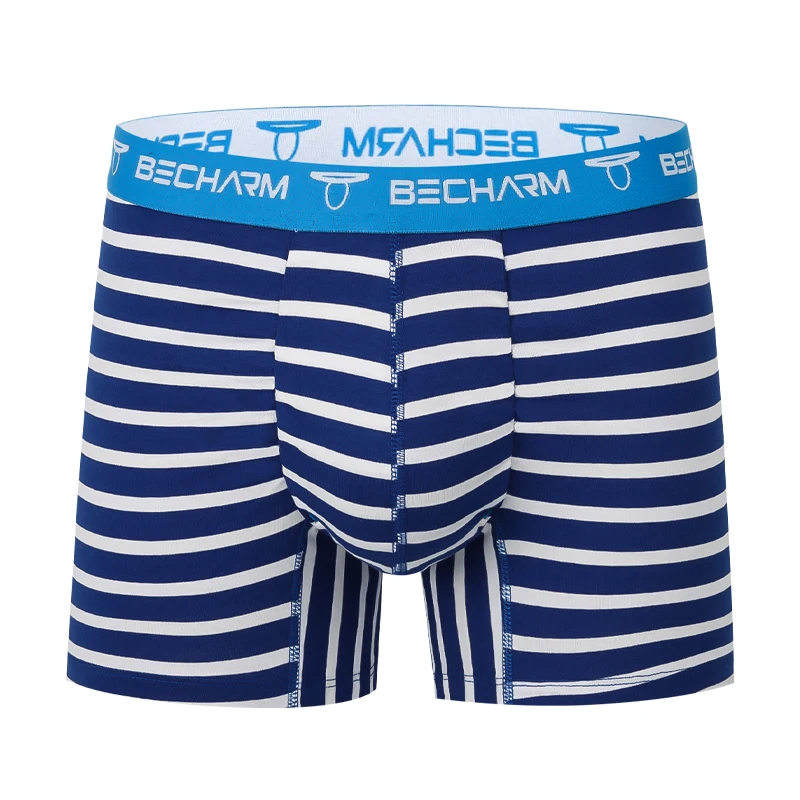 Трусы-боксеры мужские в полоску комплект U-образных трусов с принтом пикантная