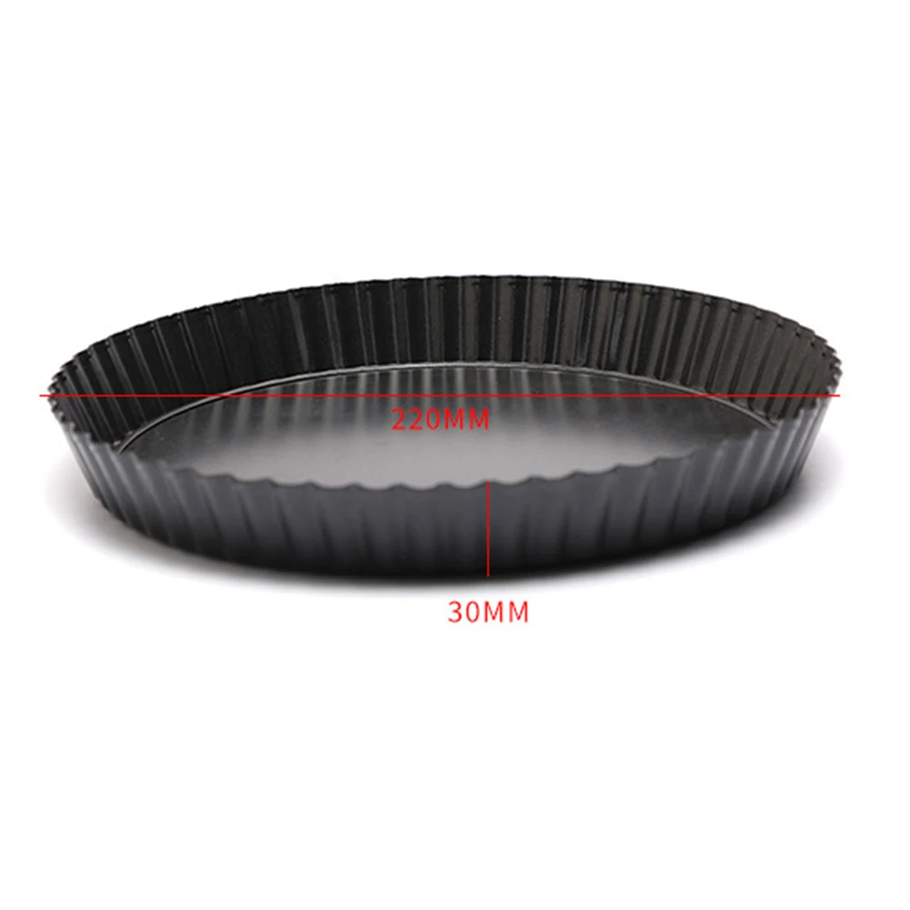 

9 Inch Flan Fluted Tin Tart Pie Pan Cake Baking Tray Non Stick Loose Base Mold High Temperature Corrosion-resistant Kitchen Tool