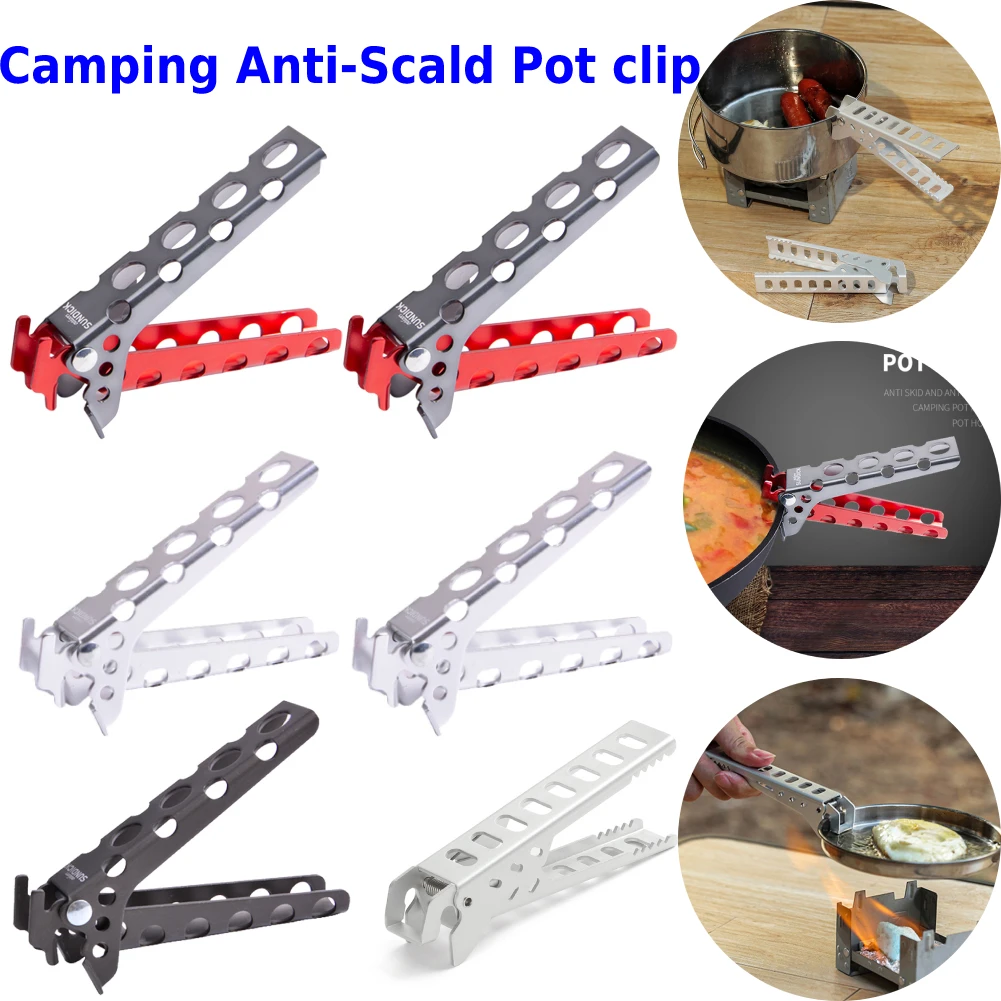 

Camping Hiking Anti-hot Anti-Scald Pot Pan Bowl Gripper Outdoor Cooking Picnic Barbecue Cookware Handle Holder Clip Clamp