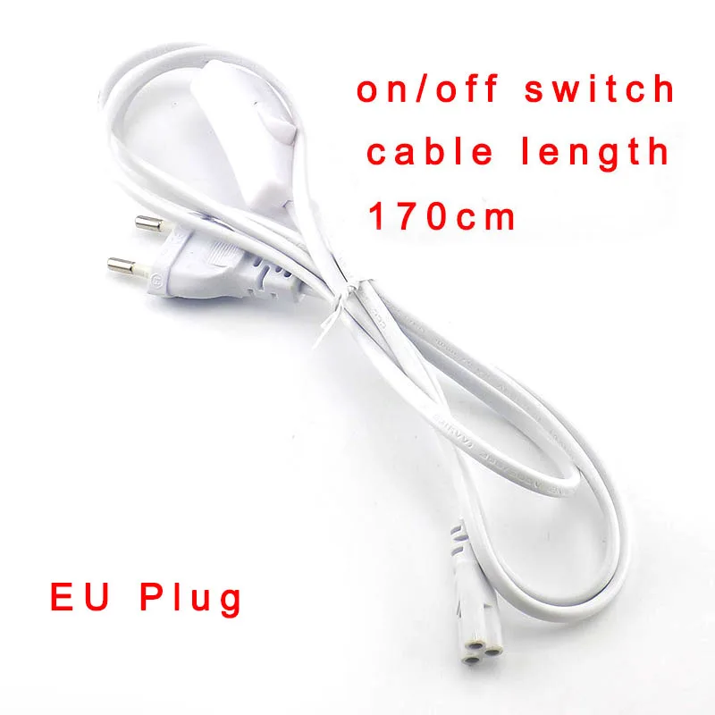 

3pin AC 100-240V светодиодный t5 трубный разъем, кабель, провод, адаптер питания, зарядное устройство, адаптер, вилка ЕС для флуоресцентных ламп, светильник