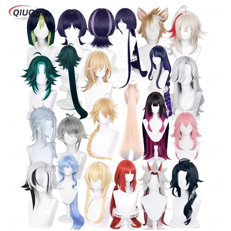 

Genshin Impact Venti Diluc Zhongli Albedo Xiao Kaeya Ganyu Hu Tao Aether Tartaglia Klee Ningguang Rosaria Sucrose Cosplay Wig