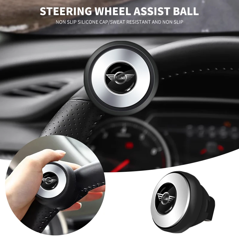 Car Steering Wheel Booster Knob Power Handle Ball Auto Auxiliary Spinner For BMW MINI Cooper One S Countryman Clubman JCW R50