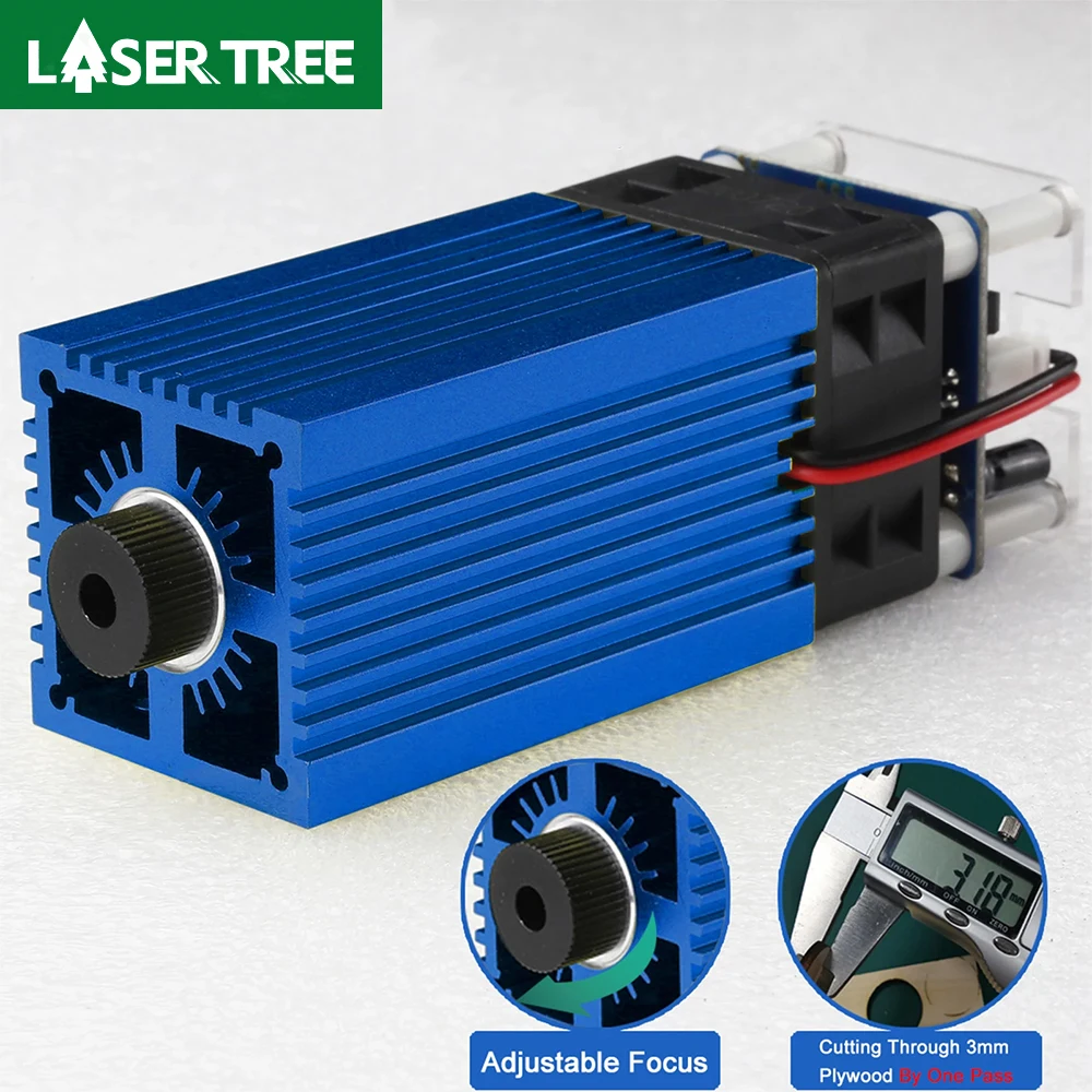 LASER TREE 450nm 30W laser head,high light transmittance,blue laser module for Laser Engraver Wood Cutting Tool