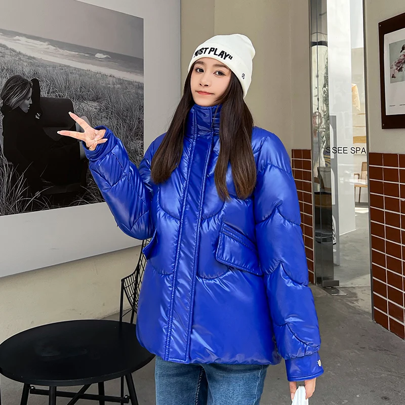 Women Winter Jacket Parkas 2022 New Fashion Youth Slim Stand Collar Casual Street Warm Autumn Winter Coat Female