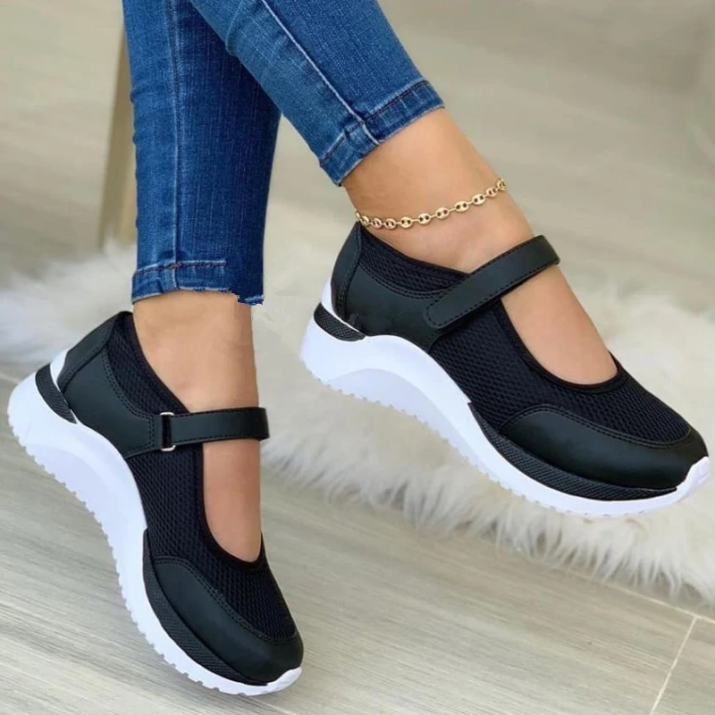 

Maogu Platform Solid Color Flats Ladies Shoes Casual Breathable Wedges Ladies Walking Sneakers Women Fashion Vulcanized Sneaker