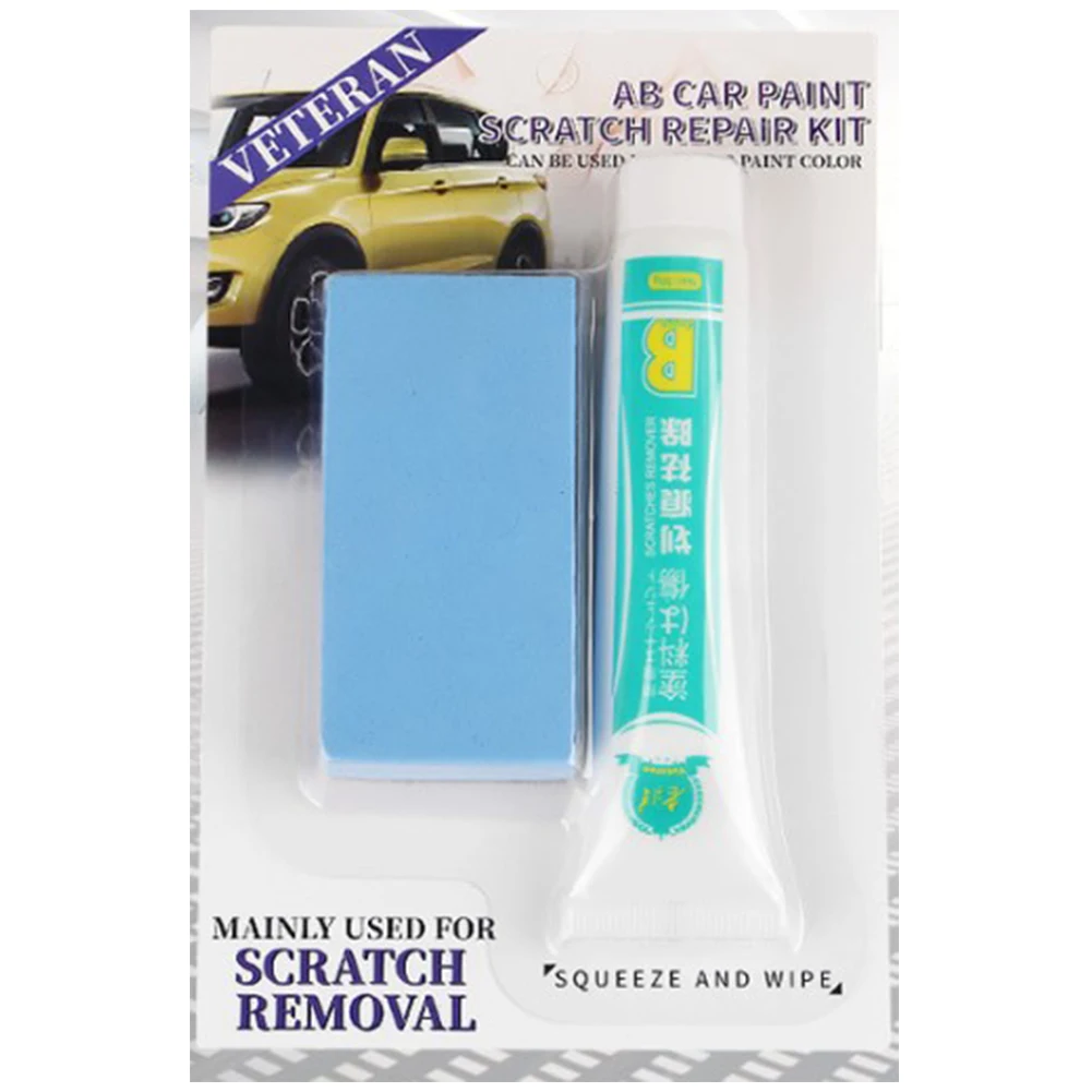 

Car Scratch Remover Paintwork Paint Repair Agent Scratches Scraping Cream Scuff Touch Up Repair Kit + Sponge