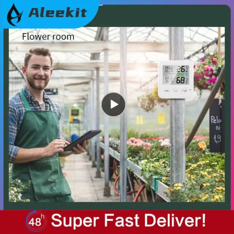 

CoRui Mini Temperature & Humidity Gauge Max Indoor Thermometer Hygrometer Humidity Meter Monitor With Dual Sensors Bor Bed Room