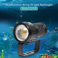 seafrogs 7000lumens cob super bright diving flashlight 80m professional waterproof photograpy light scuba handle diving torch