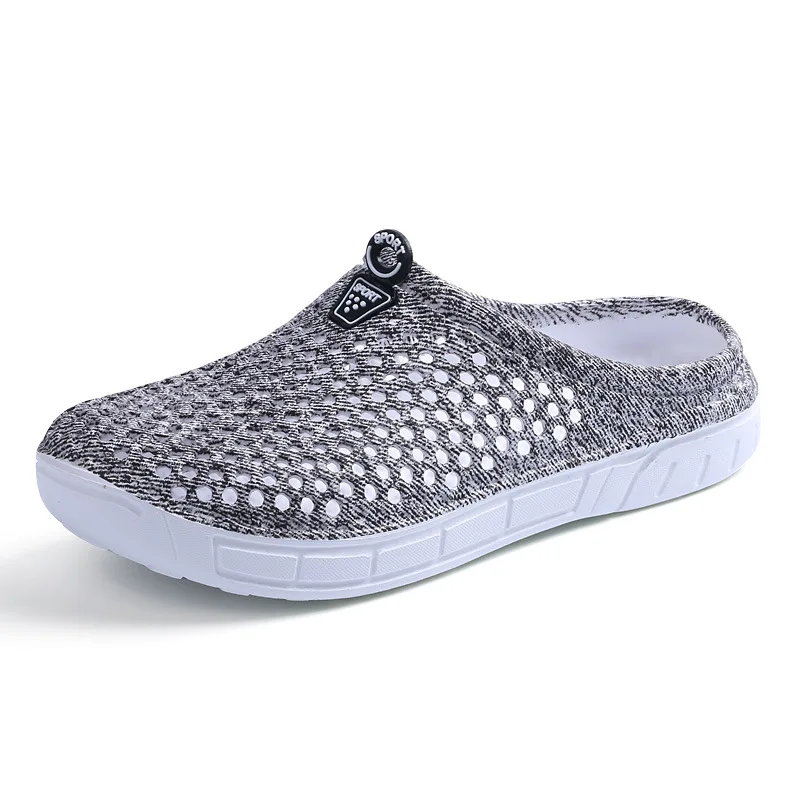

2022 Summer plus size fashion women's slippers Baotou hollow beach hole shoes half slippers