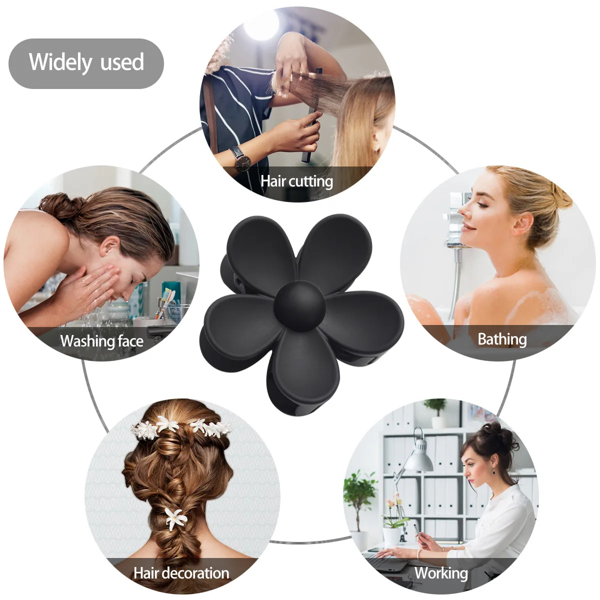 6 упаковок квадратных зажимов для когтей большие и маленькие нейтральные