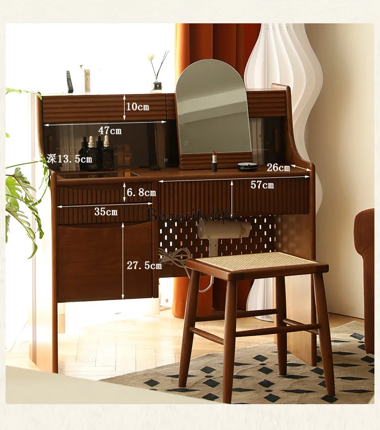 Zhonggu карамельный комод Ретро французский Вишневый макияжный стол из массива