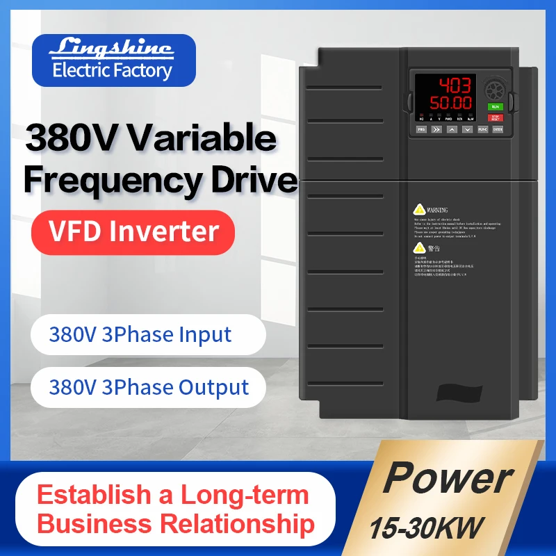 Frequency Inverter Converter 15KW 18.5KW 22KW 30KW 380V Input  and Output Variable Speed Control VFD Inverter for 3Phase Motor