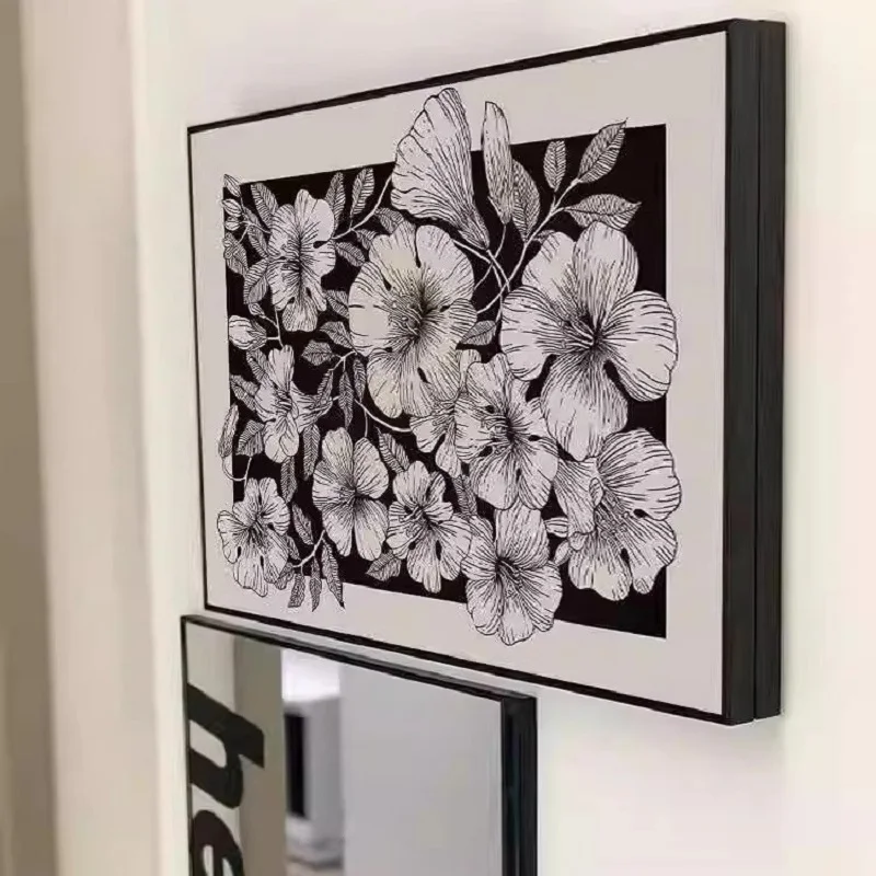 Современный черный белый и серый стиль нишевое искусство замачиваемые цветы