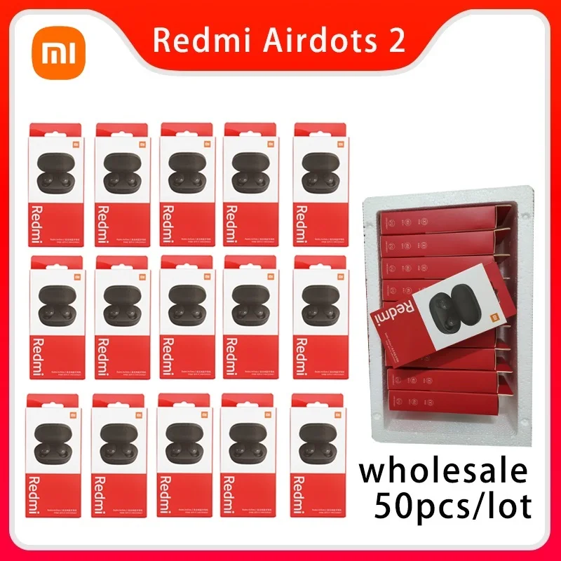 

Оптовая продажа, оригинальные беспроводные наушники Xiaomi Redmi Airdots 2, Bluetooth наушники с управлением ии, игровая гарнитура, бесплатная доставка, 50...