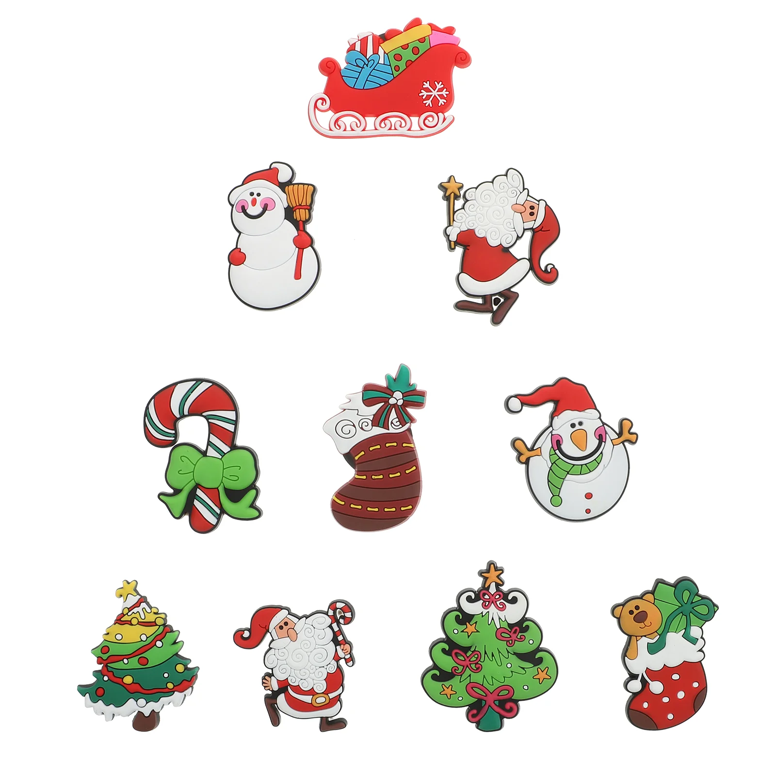 

10pcs Useful Practical Decorative Magnets Christmas Stickers for Home Restaurant