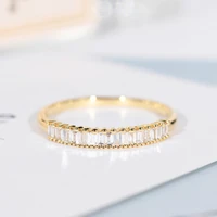 wholesale women dainty cube zircon rings white zircon ring fashion wedding engagement party rings