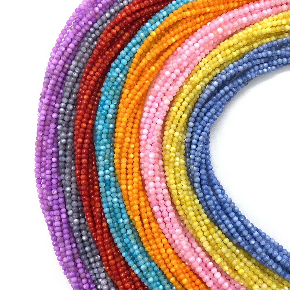 

Dyed Freshwater Shell Bead Round Beaded Charms for DIY Jewelry Making Bracelet Necklace Earrings Accessories Dyeing Shell Beads