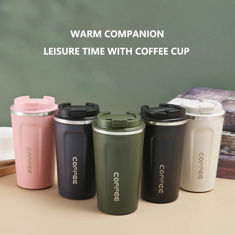 

380/510ml Portable Insulation Cup Stainless Steel Coffee Cup Thermal Mug Office Termica Cafe Copo Travel Car Insulated Bottle